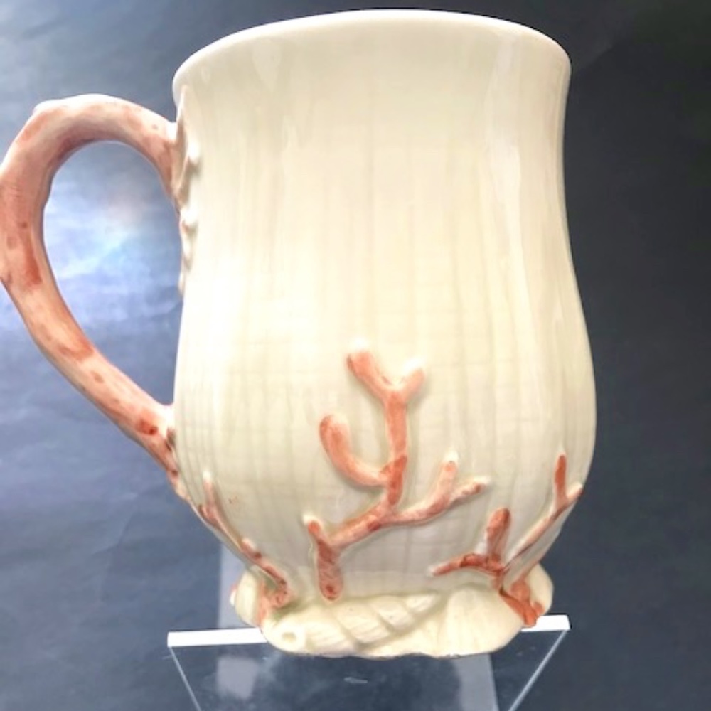Fitz & Floyd " Oceana " Pretty Cup / Mug Pink Coral Design